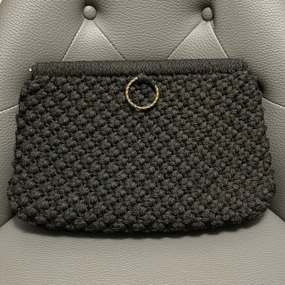 Vintage Large Knobby Woven Clutch Purse
